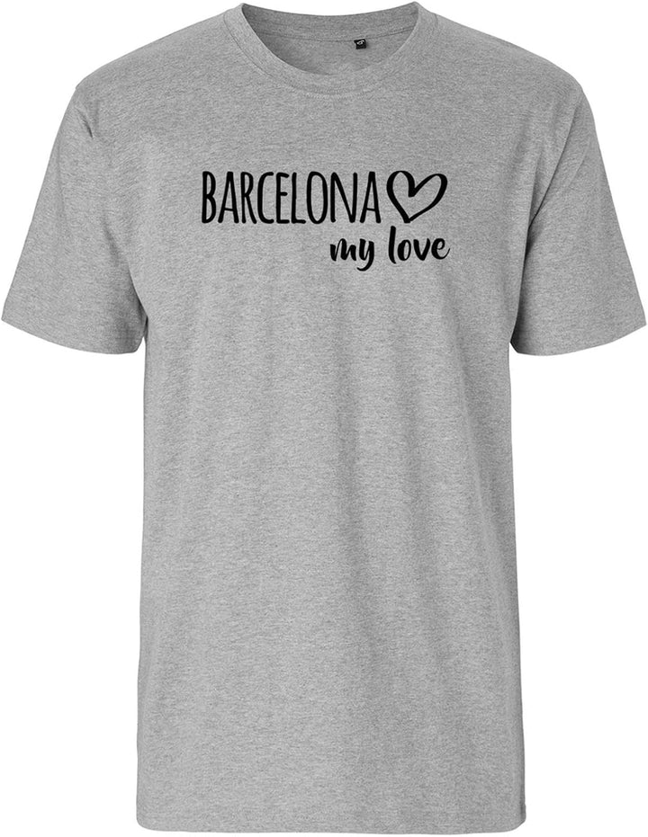 Huuraa Herren T-Shirt Barcelona My Love Bio Baumwolle Fairtrade Oberteil Grösse S-3XL für alle Fans