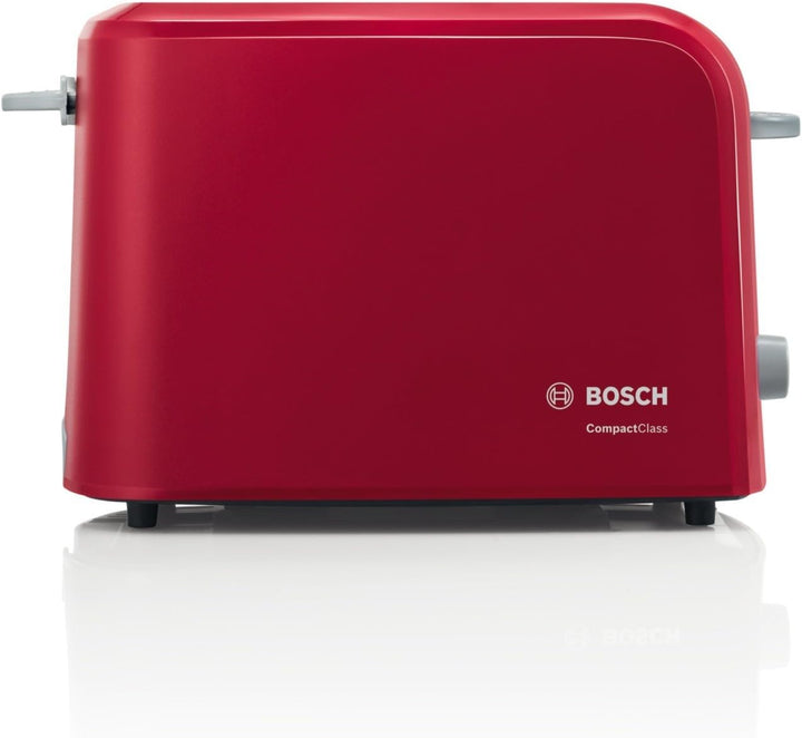 Bosch Kompakt Toaster CompactClass TAT3A014, integrierter Edelstahl-Brötchenaufsatz, mit Abschaltaut