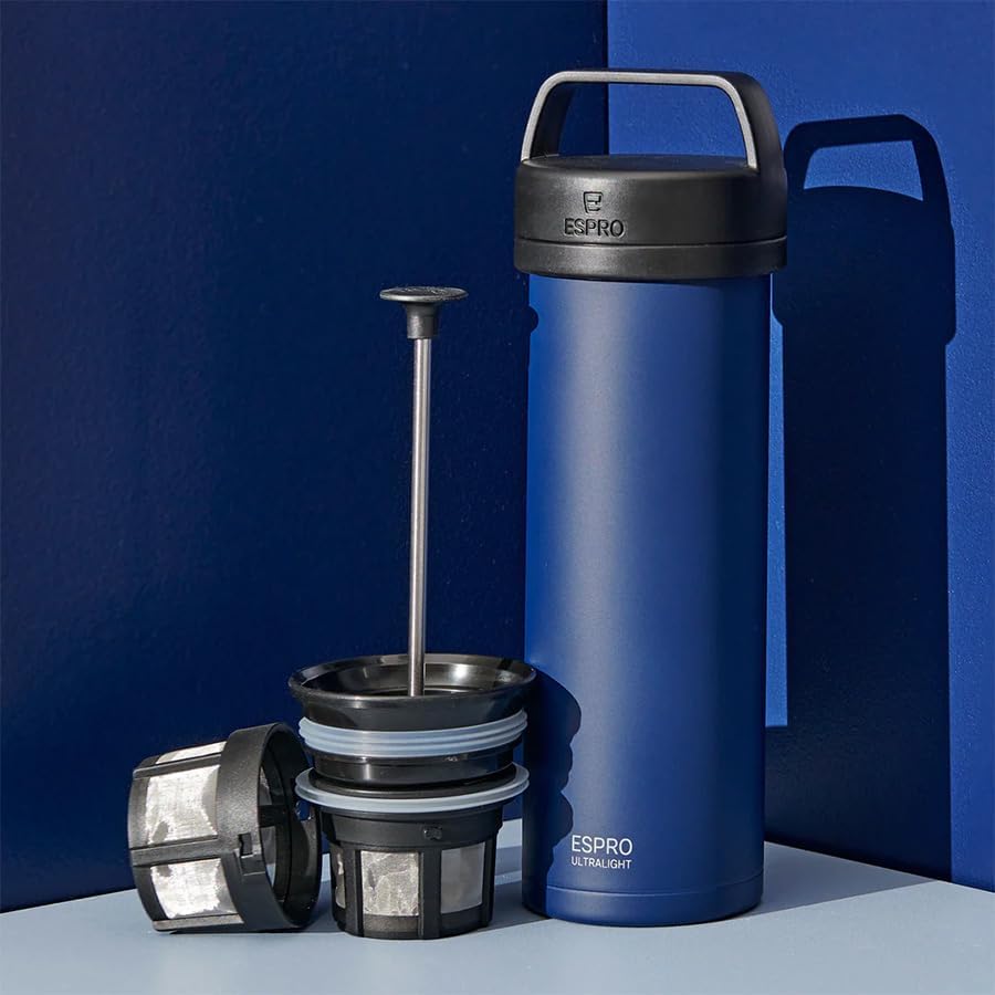 Espro P0 Ultralight Travel Coffee Press - Aegean Blue