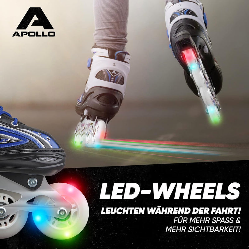Apollo Super Blades, grössenverstellbare Inline Skates für Damen und Kinder, Inliner für Erwachsene,