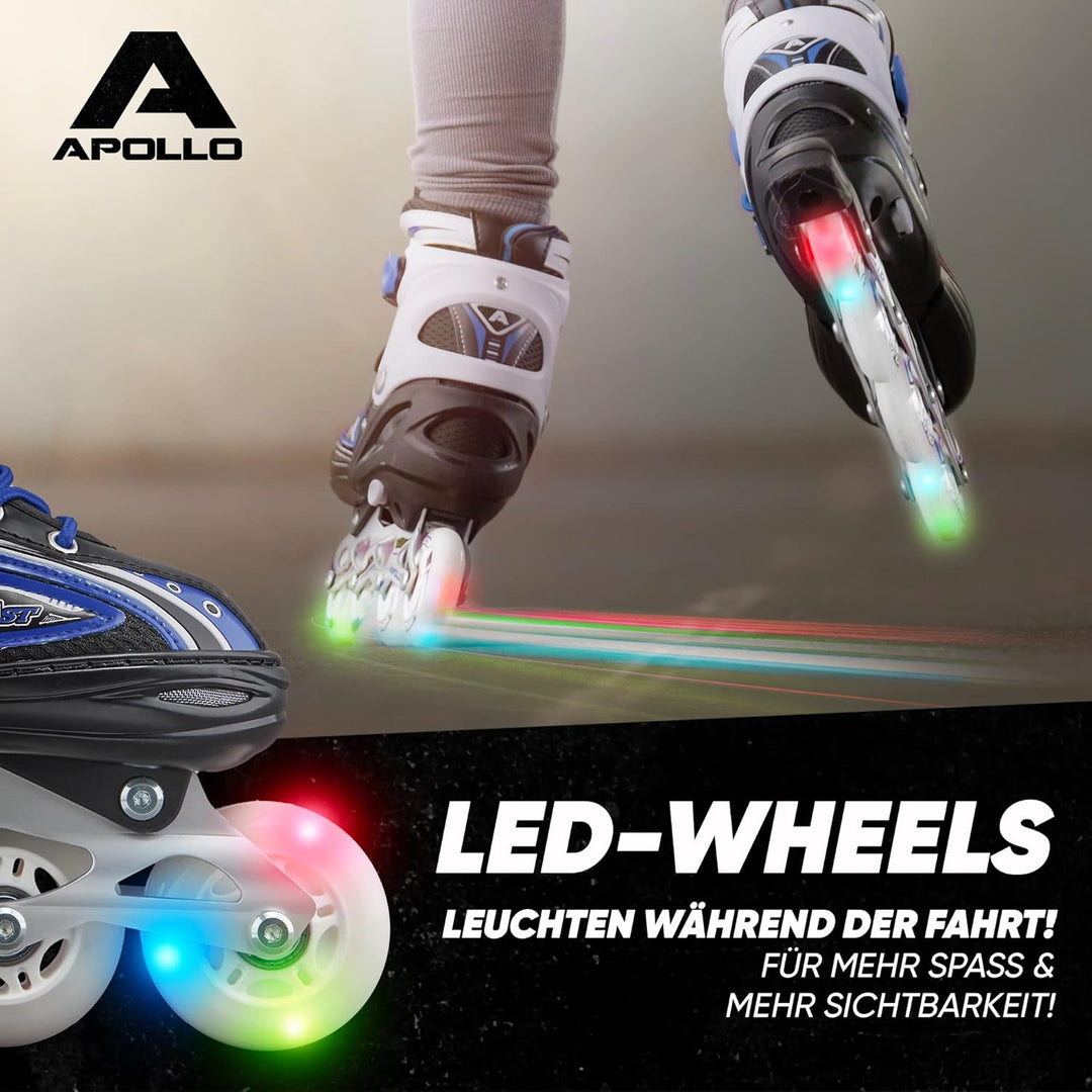 Apollo Super Blades, grössenverstellbare Inline Skates für Damen und Kinder, Inliner für Erwachsene,