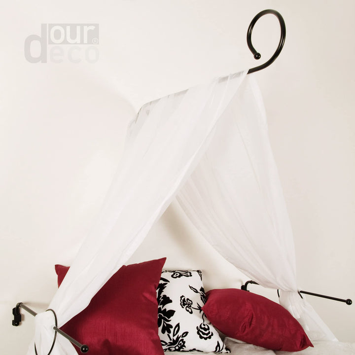 Himmelbett-Set, Baldachin, Betthimmel, Himmelstange in Chrom-matt, Chrom-matt