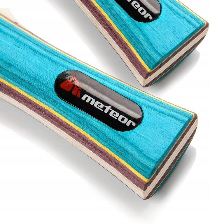 meteor Tischtennis-Set Zwei Schläger und DREI Bälle Allround-Profi Amateur-Mittel- und Fortgeschritt