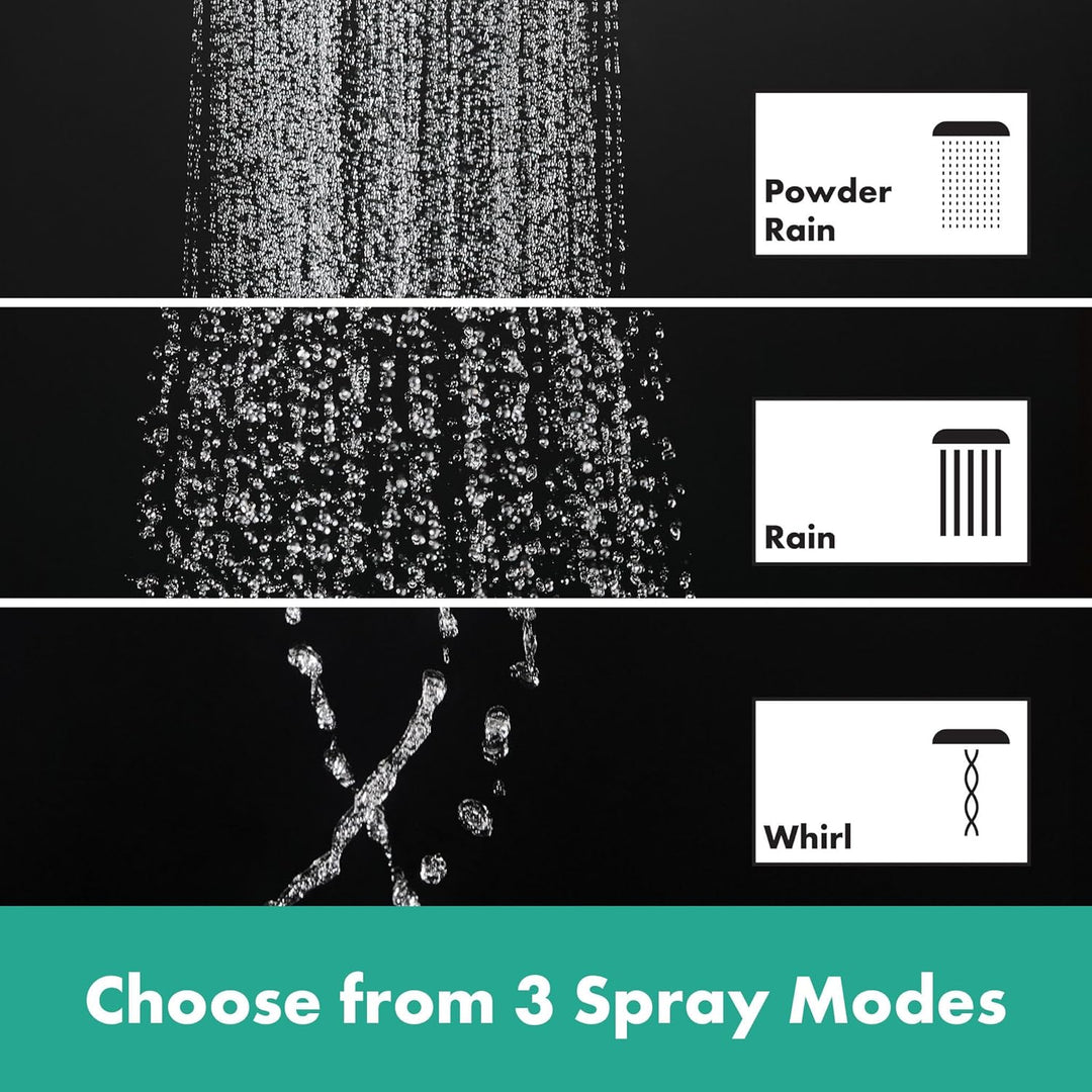 hansgrohe Raindance Select S - Duschkopf, Handbrause mit 3 Strahlarten (inkl. PowderRain), runde Dus