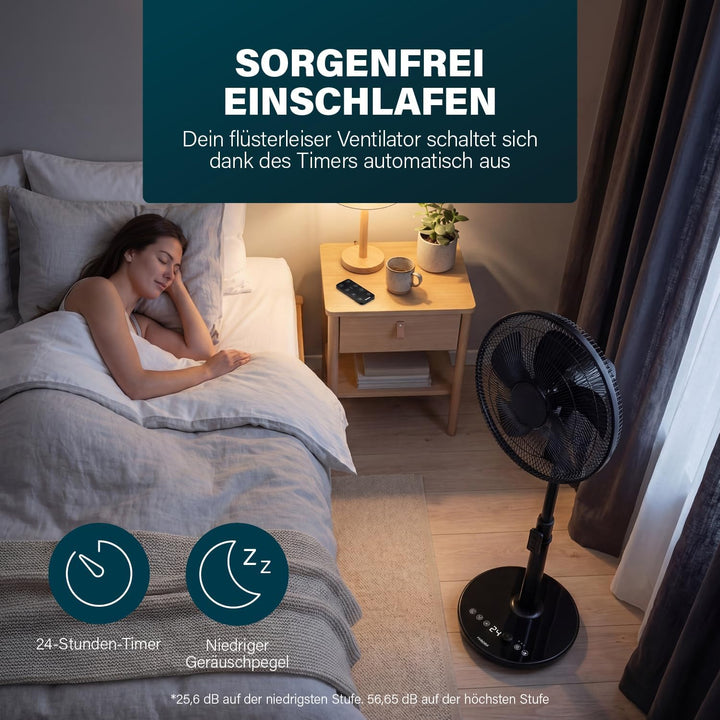 Princess Standventilator - Elegantes Design - 30 W - Leistungsstark, Leise, Energieeffizient - Durch