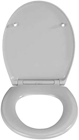 WENKO WC-Sitz Samos Concrete-Grey, hygienischer Toilettensitz mit Absenkautomatik, mit Fix-Clip Hygi