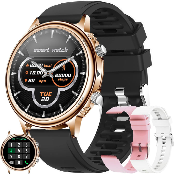 ZPIMY Smartwatch Damen Herren, Smart Watch mit Telefonfunktion 1.32" Zoll Touchscreen Fitness Tracke