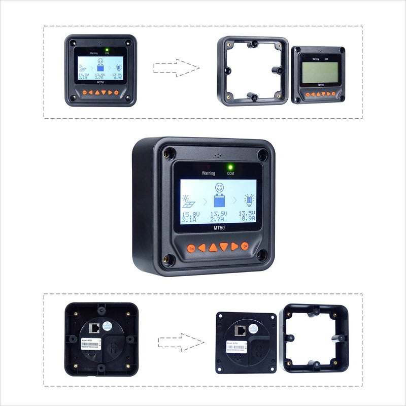 EPEVER MT50 Remote Meter für MPPT Solarladeregler 10A / 20A / 30A / 40A mit LCD-Display-Monitor und