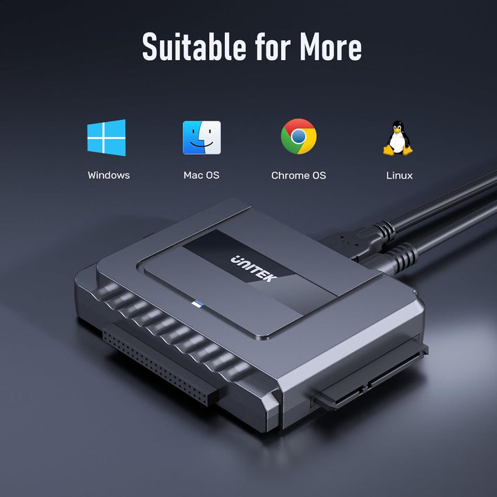 UNITEK Unitek IDE SATA zu USB Festplattenadapte, USB SATA IDE Externer Festplattenleser für 2,5/3,5