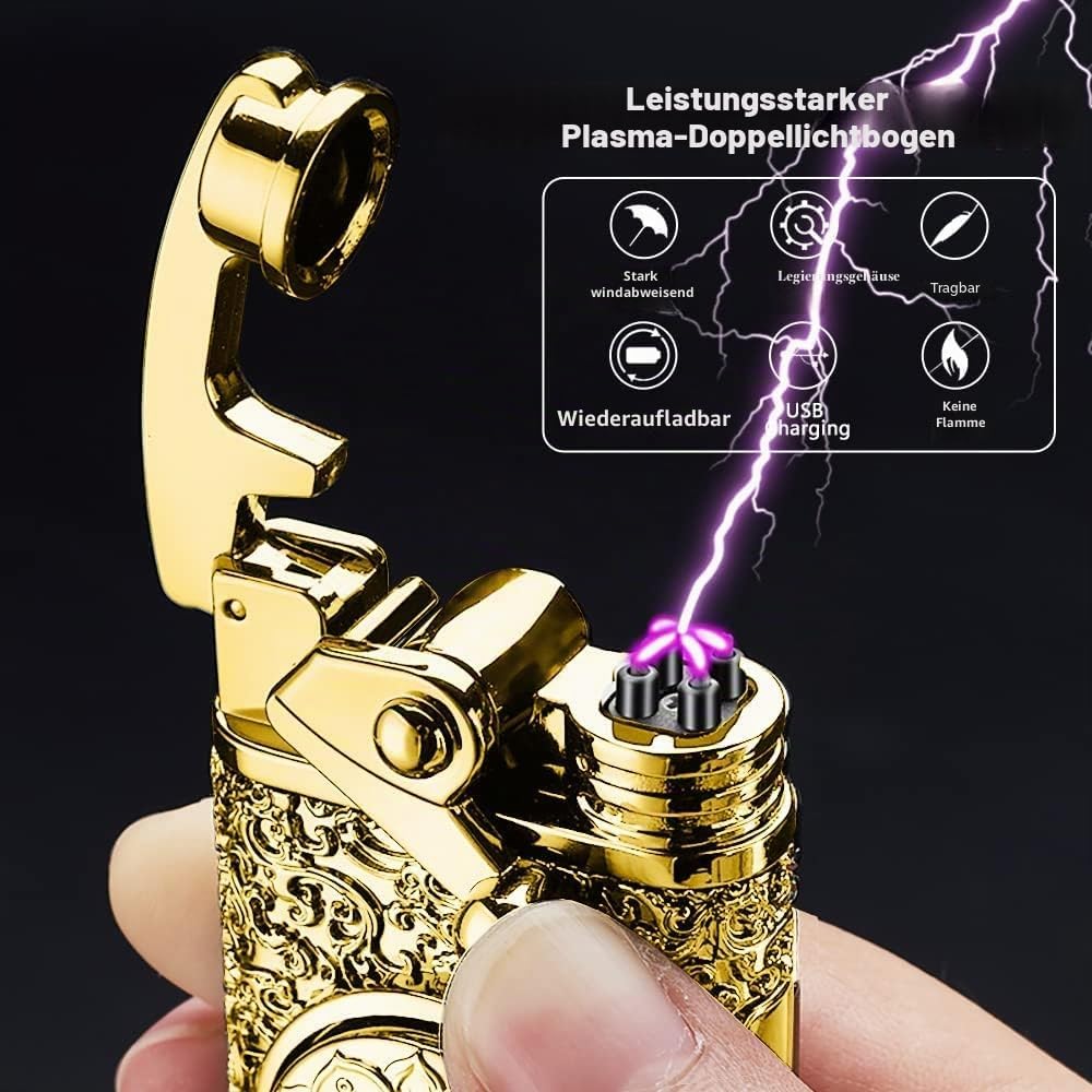 GADATOP Elektrisches Feuerzeug Sturmfeuerzeug USB Feuerzeuge Wiederaufladbar lichtbogen feuerzeug Wi
