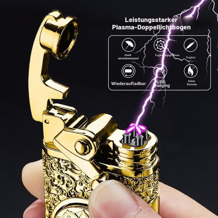 GADATOP Elektrisches Feuerzeug Sturmfeuerzeug USB Feuerzeuge Wiederaufladbar lichtbogen feuerzeug Wi