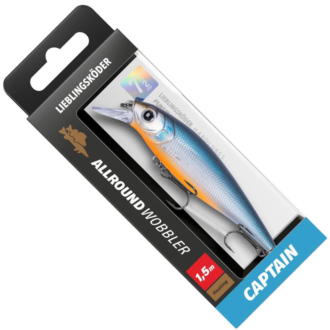 Lieblingsköder Allroundwobbler 7,5cm 9,4g - Wobbler Captain, Captain