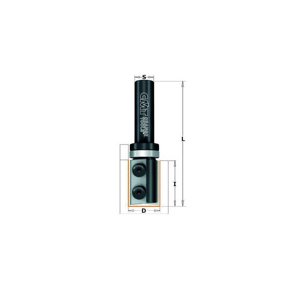 CMT Orange Tools 656.160.11 – Fräser HW mit Messer für Bohren und Gestalten Z2 S 8 D 16 x 35 x