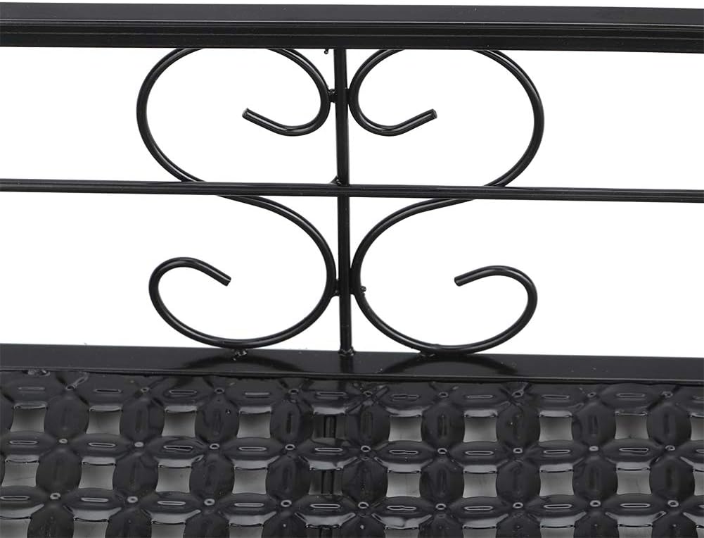 Pssopp Metall-Pflanzenaufhänger, Balkon-Hänge-Blumenregal, Metall-Pflanzgefäss-Ständer für Innen- un