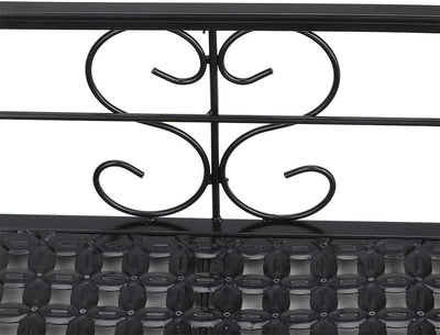 Pssopp Metall-Pflanzenaufhänger, Balkon-Hänge-Blumenregal, Metall-Pflanzgefäss-Ständer für Innen- un