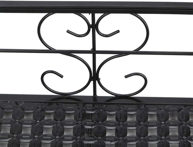 Pssopp Metall-Pflanzenaufhänger, Balkon-Hänge-Blumenregal, Metall-Pflanzgefäss-Ständer für Innen- un