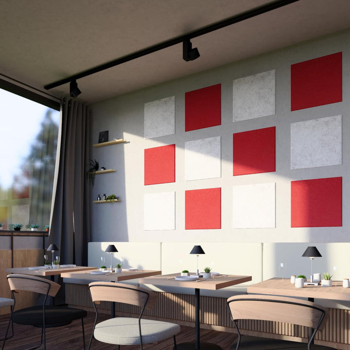 vilz 2er Set Design Akustikplatten selbstklebend aus recyceltem Filz - Interior Akustik Quadrat Abso
