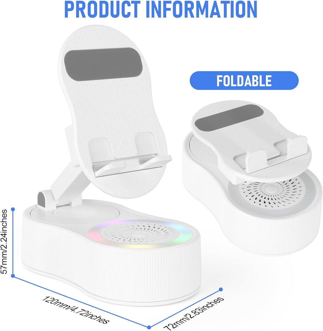 Handy-Ständer mit kabellosem Bluetooth-Lautsprecher – Induktionslautsprecher mit verstellbarer Handy