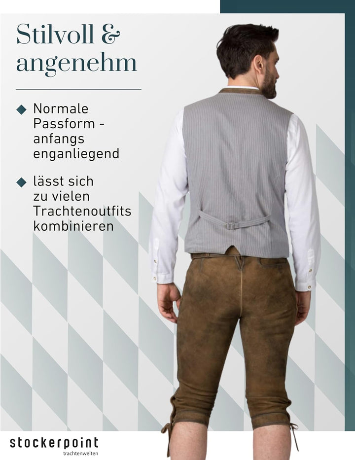 Stockerpoint Siggi2 Herren Trachtenlederhose, Havanna Gespeckt