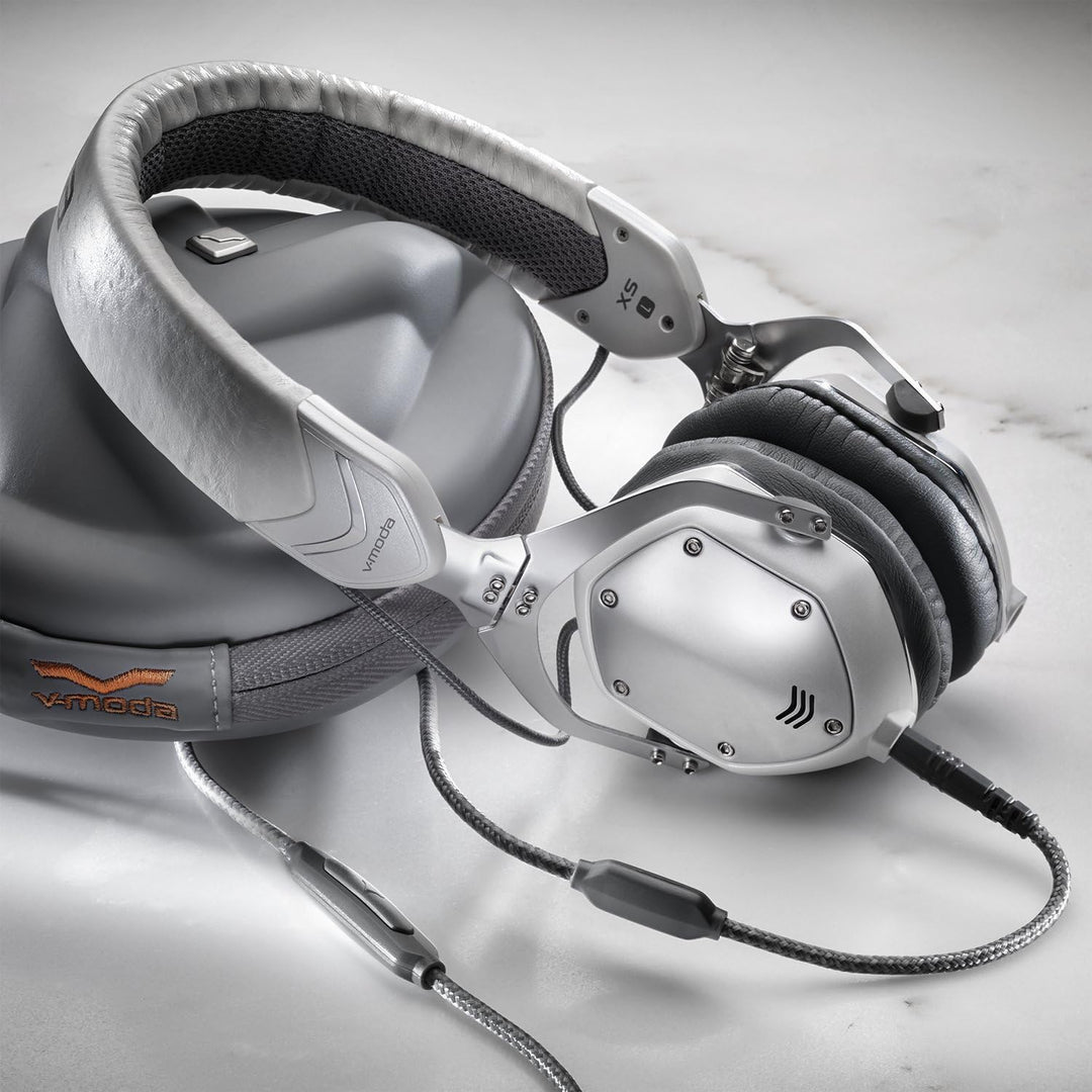 V-MODA XS On-Ear Metal-Noise-Isolation Kopfhörer (Weiss Silber), Weiss Silber