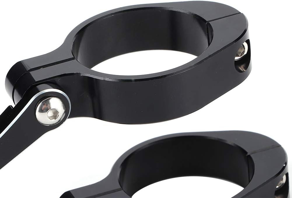 Tomantery Gabelrohr Motorrad Scheinwerferhalterung Silber Einstellbar für Motorrad Motorradzubehör(b