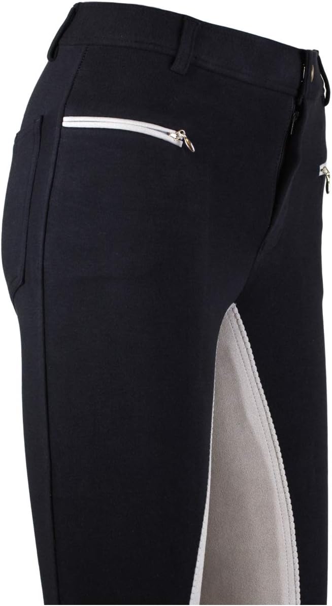 RL24 Damen Reithose Vollbesatz Flex BASICLINE 52 Schwarz/Grau, 52 Schwarz/Grau
