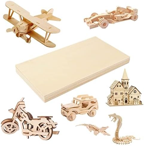 ASelected 20 Stücke Sperrholzplatte Holz 300 * 200 * 2mm - A4 Lindenholz Sperrholz Platte Für Laserp