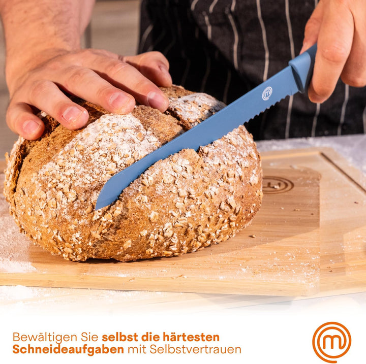 MasterChef Messerset, Küchenmesser Set ink. Kochmesser, Gemüsemesser, Schälmesser, Schneidemesser &