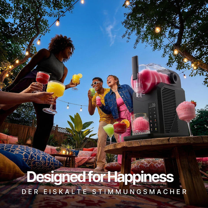 Seeger SuperSlush, 2L 7-in-1 Slush Maschine für zu Hause, 7 Smarten Programma, Automatische Reinigun