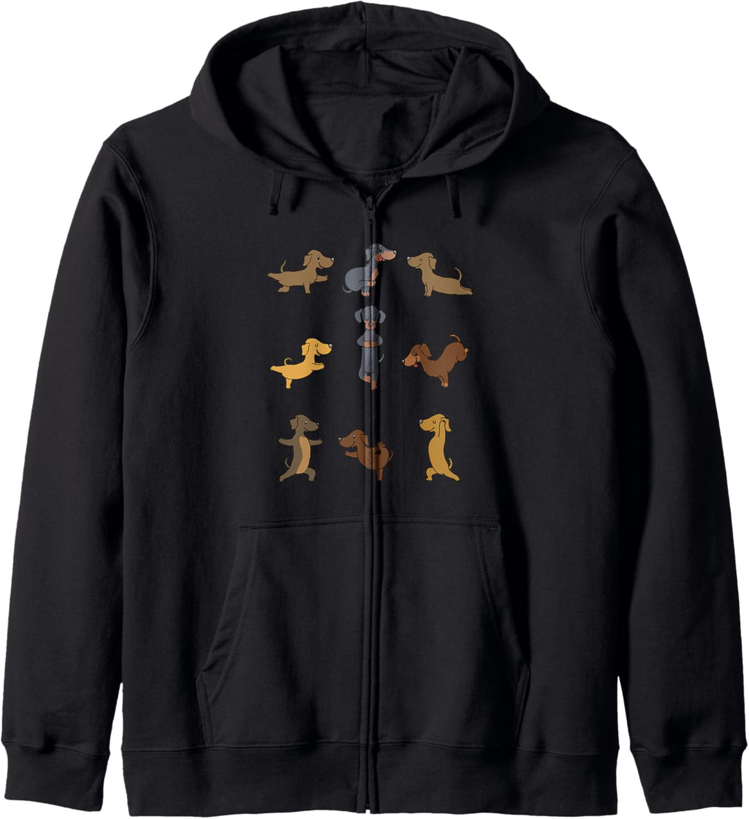 Dackel Yoga Kapuzenjacke