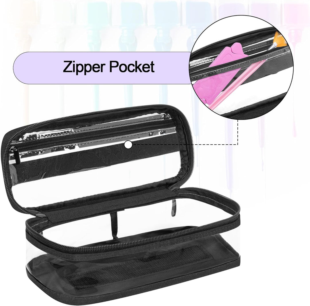 BAFASO Nagellack Aufbewahrungstasche, Nagellack Organizer Tasche für 12 Flaschen(bis zu 15ML), Nail
