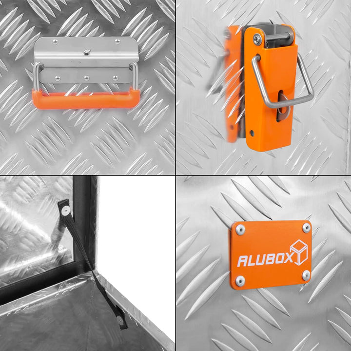 alubox Werkzeugkiste Riffelblech ABX-RL60 Aluminium 1,5mm Werkzeugkiste leicht und robust 60 Liter 0