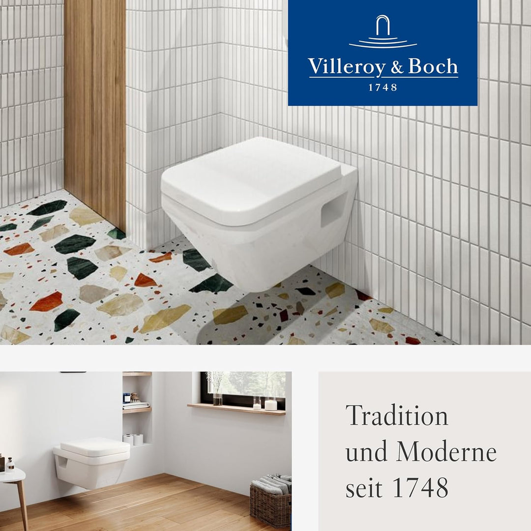 Villeroy & Boch Architectura WC-Sitz, Toilettendeckel mit Absenkautomatik, abnehmbarer Toilettensitz