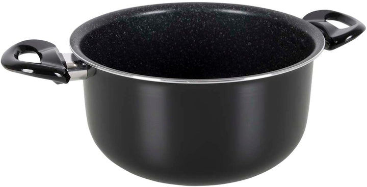 Gimex Black Line Kochtopfset 7 TLG. Kochgeschirr Campinggeschirr Kochtopf Bratpfanne