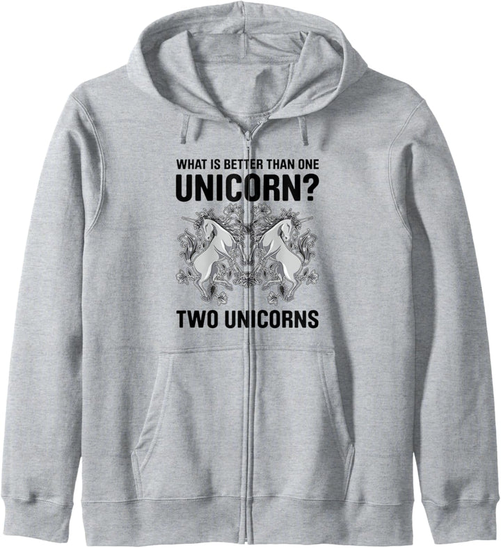 Was ist besser als ein Einhorn? Zwei Einhörner Kapuzenjacke