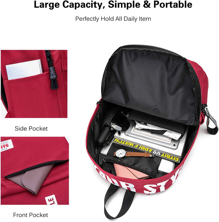 FANDARE Rucksäcke Schulrucksack Schulranzen Mädchen Jungs Schultasche Herren Damen Teenager Tagesruc