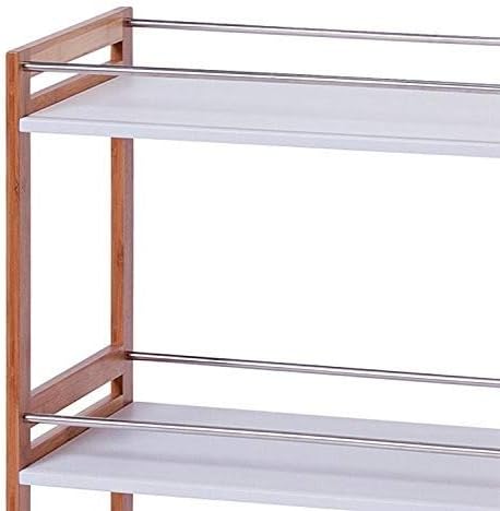 Zeller Aufbewahrungsbox, Bambus/Holzimitat, Weiss, 56 x 14.5 x 159.5 cm 18633
