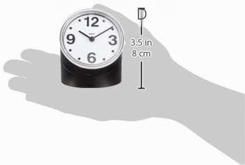 Alessi 01 B Cronotime, Tischuhr aus ABS, schwarz, Ã˜ 7cm, H 8,5cm