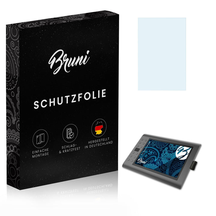 Bruni Schutzfolie kompatibel mit Gaomon M106K Folie, glasklare Displayschutzfolie (2X)