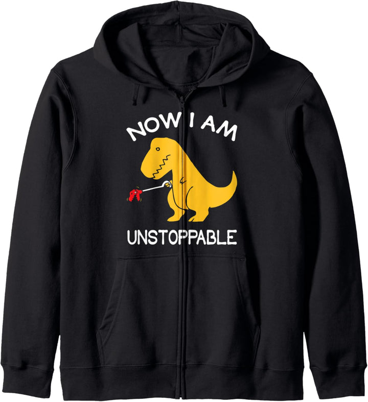 Jetzt bin ich unaufhaltsam - Lustiger T-Rex Dinosaurier Kapuzenjacke