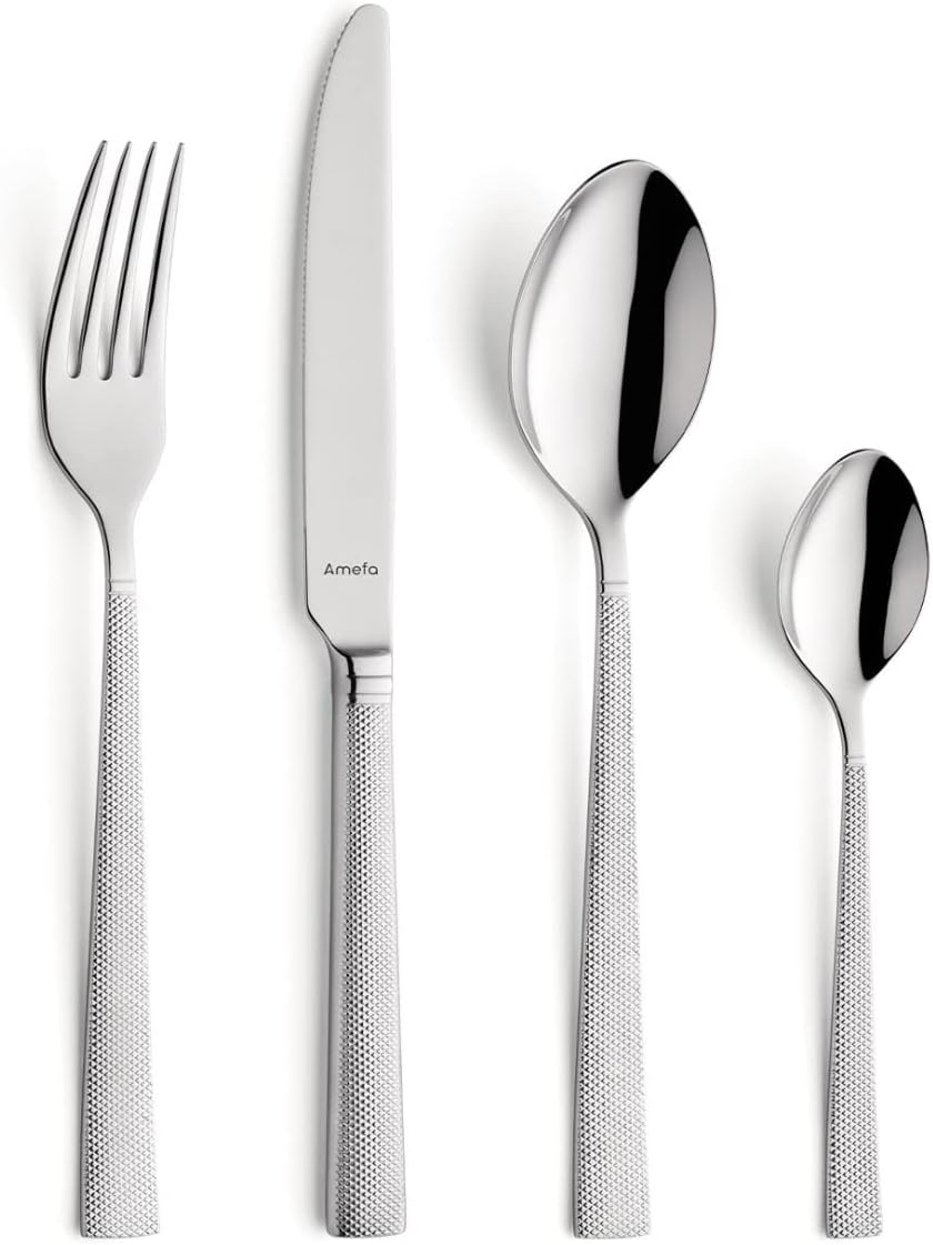 Amefa Jewel 8010 Besteck-Set für 6 Personen, rostfrei, poliert & spülmaschinenfest, hochwertige Grif