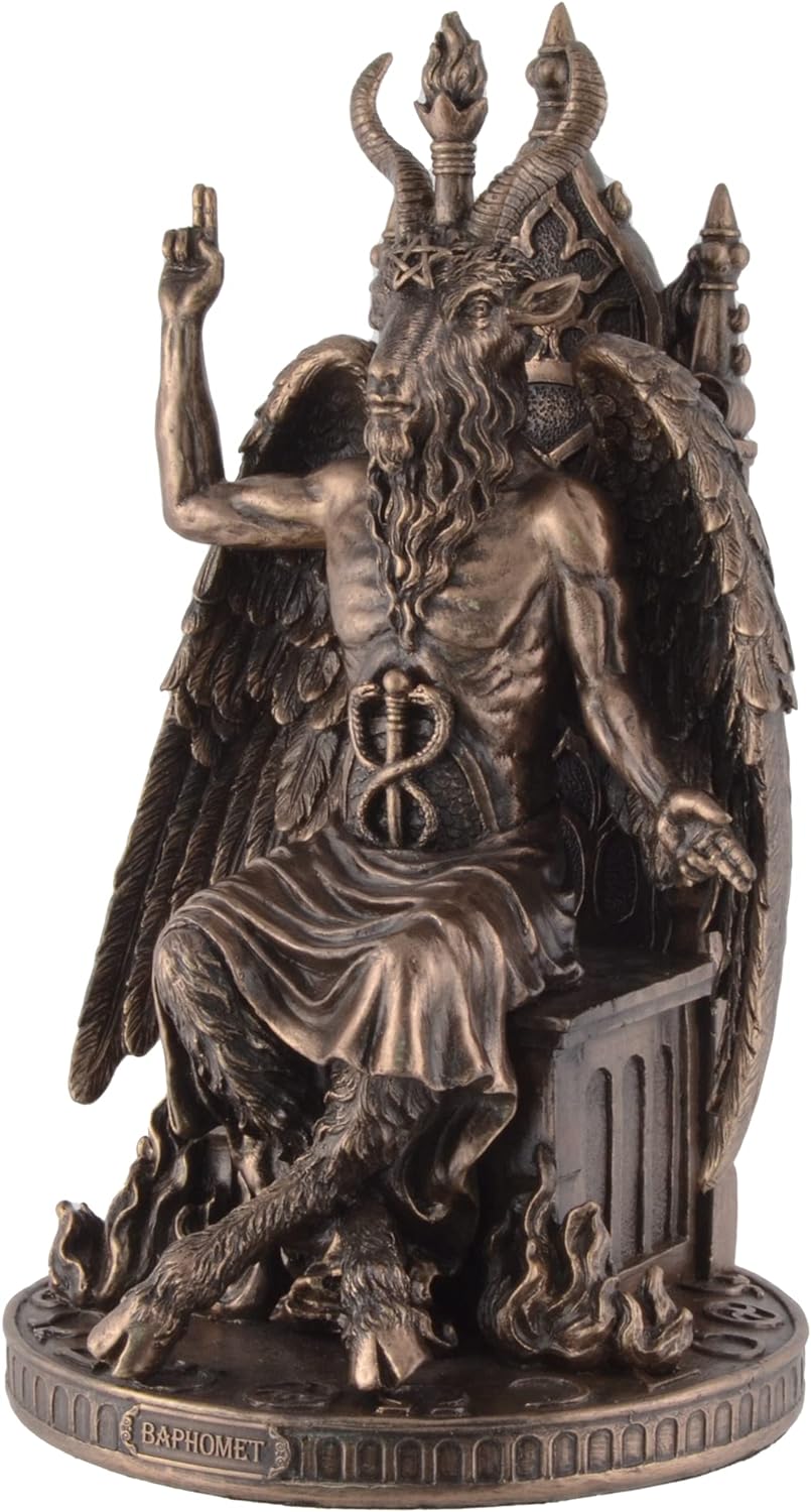 VOGLER Joh. Vogler GmbH Baphomet Gottheit auf Thron - bronziert by Veronese
