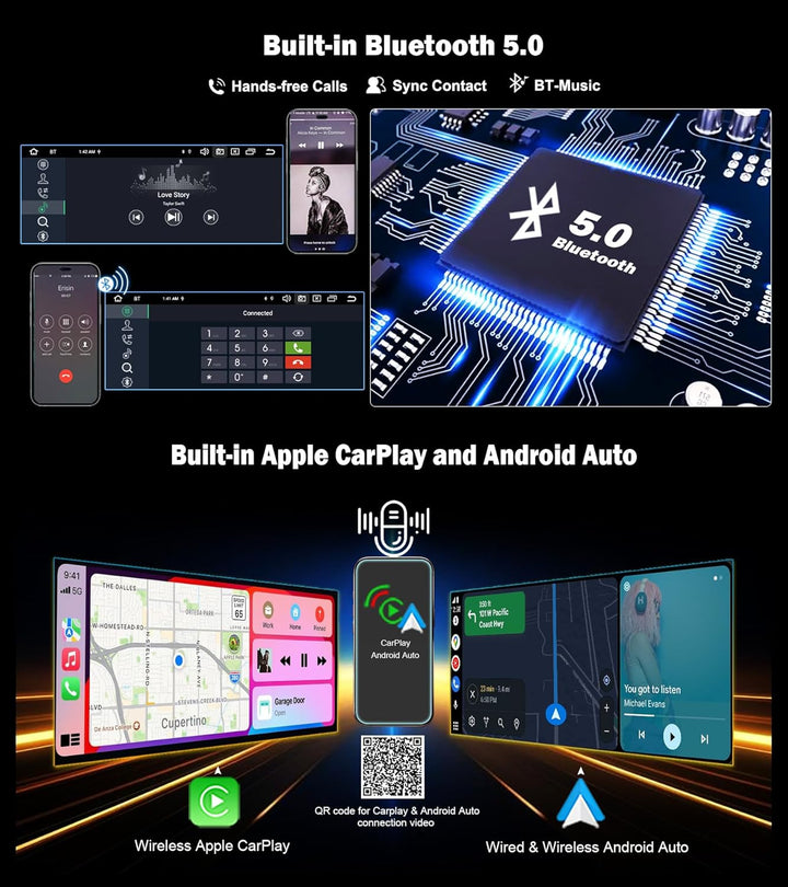 Erisin 10.25 Zoll Android 14 Autoradio mit GPS Navigation für BMW X5 E53 Unterstützt CarPlay Wireles