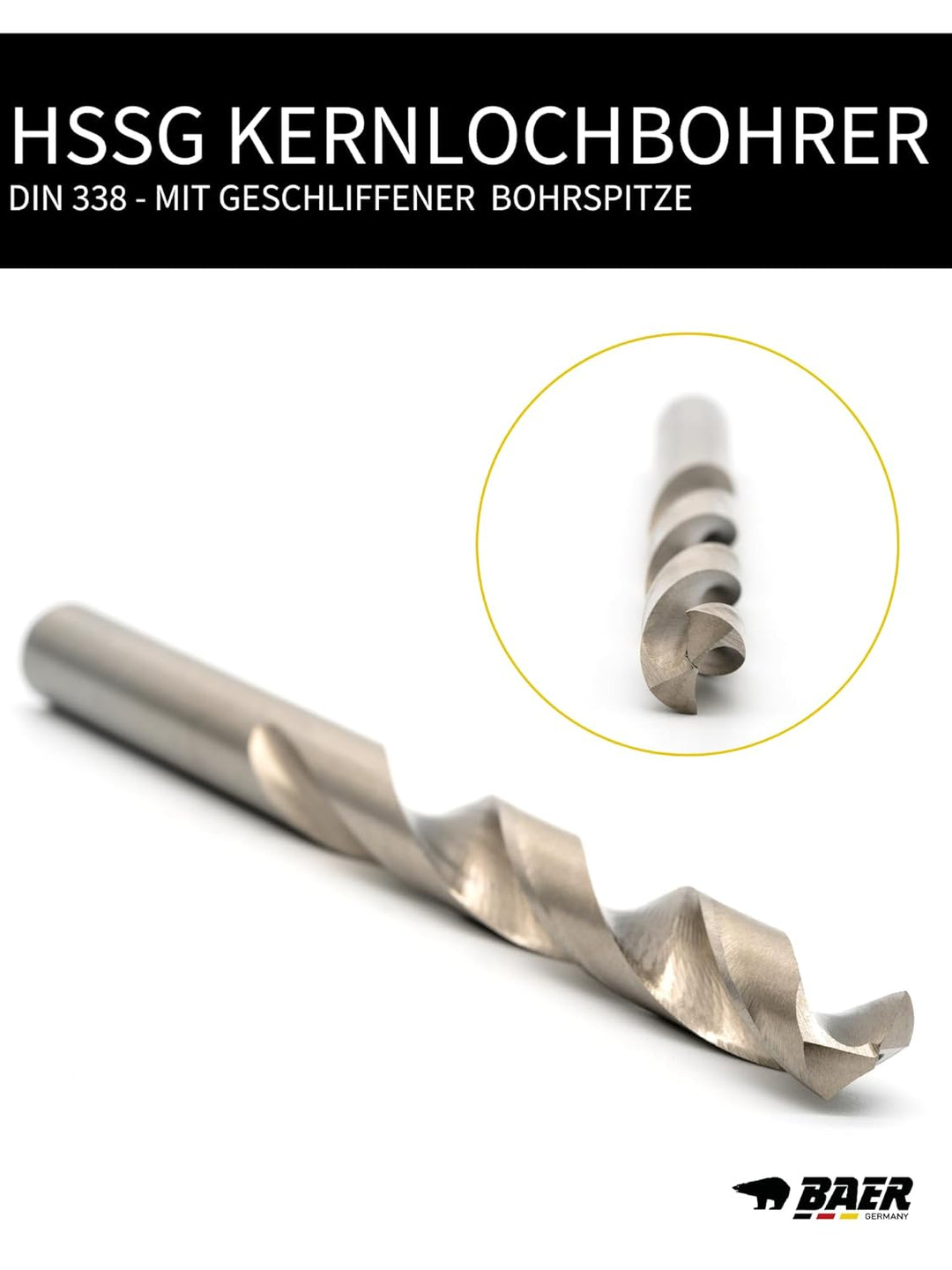 BAER Gewindeschneider Set M3 - M12 HSSE Linksgewinde- Bohrer Set Maschinengewindebohrer Durchgangslo