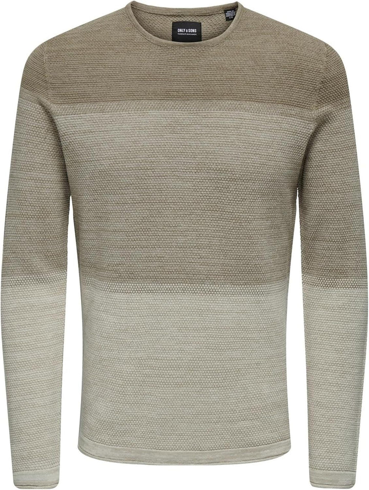 ONLY & SONS Herren Pullover ONSPANTER S M L XL XXL Schwarz Grau Blau Baumwolle S Chinchilla/Detail:g