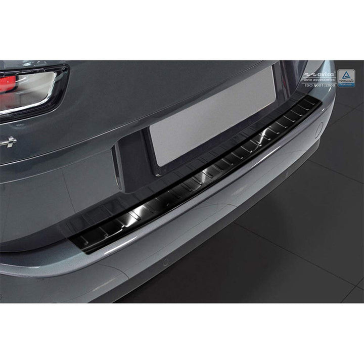 Avisa Schwarz Edelstahl Heckstossstangenschutz kompatibel mit Citroën C4 Picasso 2013- & C4 Spacetou