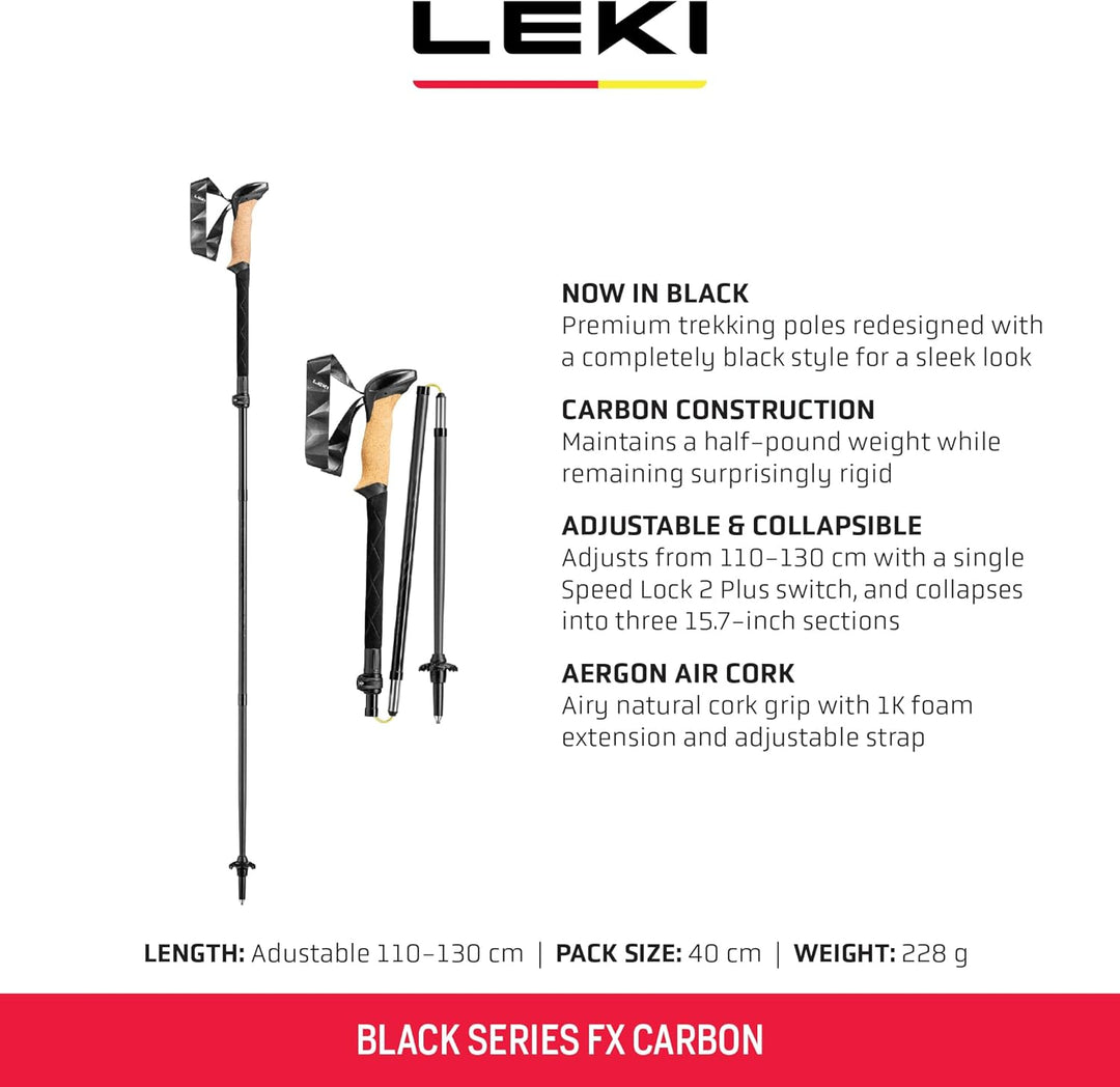 Leki Black Series FX Carbon Stöcke black-naturalcarbon 110 - 130 cm, black-naturalcarbon 110 - 130 c