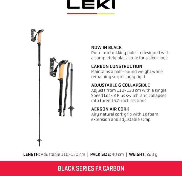 Leki Black Series FX Carbon Stöcke black-naturalcarbon 110 - 130 cm, black-naturalcarbon 110 - 130 c
