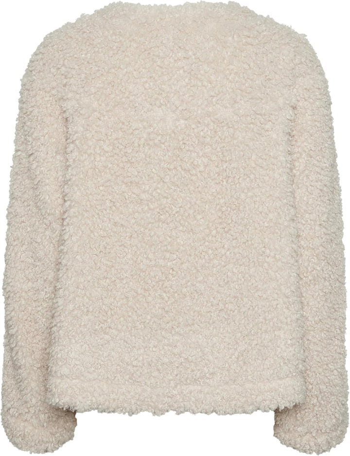 PIECES Damen Pcnoisella Short Teddy Jacket Kurzjacke, Birch