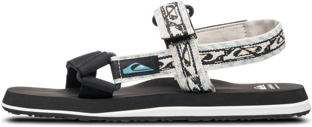 Quiksilver Herren Monkey Caged Sandale 47 EU Black White, 47 EU Black White
